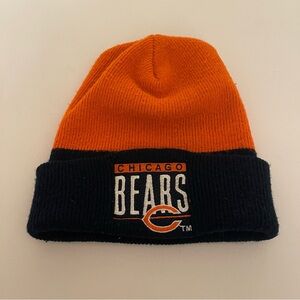 Vintage Chicago Bears Beanie Hat Orange Blue Pro Line 90s